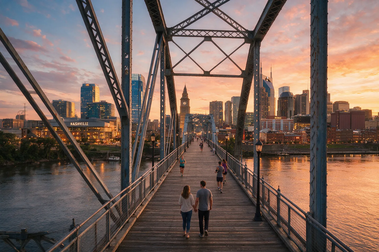 Golden hour over the Cumberland