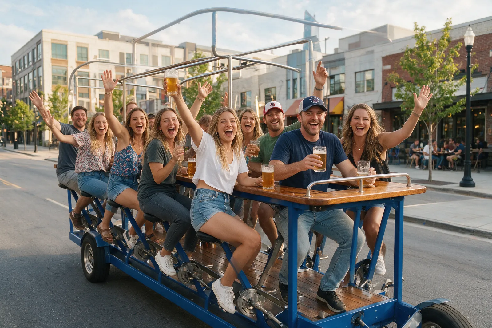 Rolling party on wheels